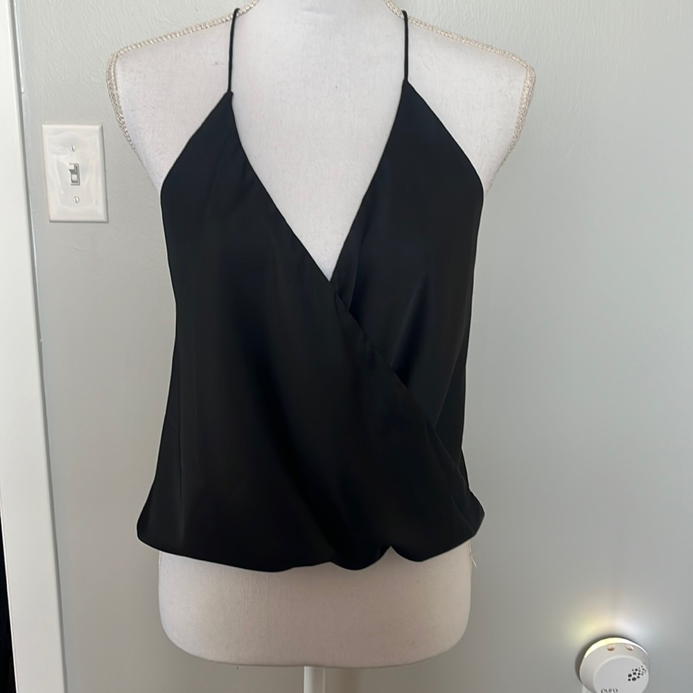 Size small black silk blouse